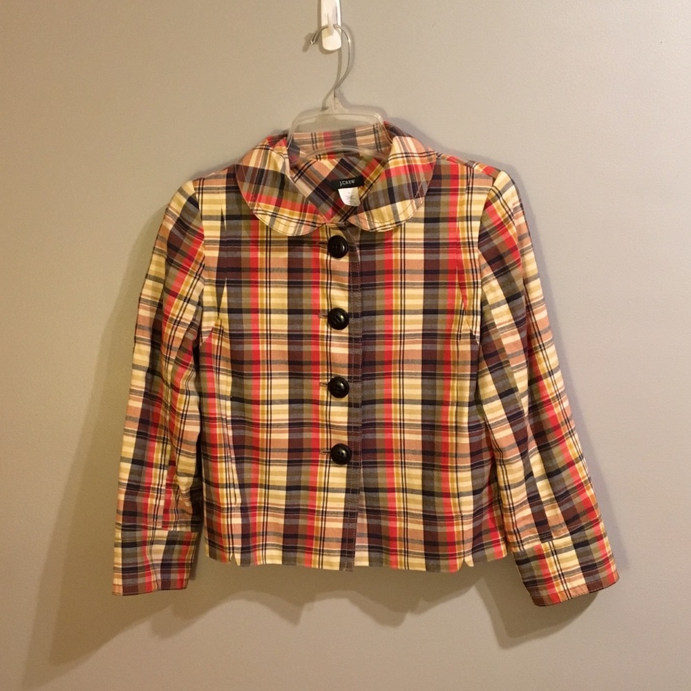 J. Crew plaid light jacket